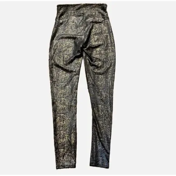 NWT Spanx Velvet Shine Legging - Black & Good Metallic Soft Medium Shaping - Picture 4 of 4